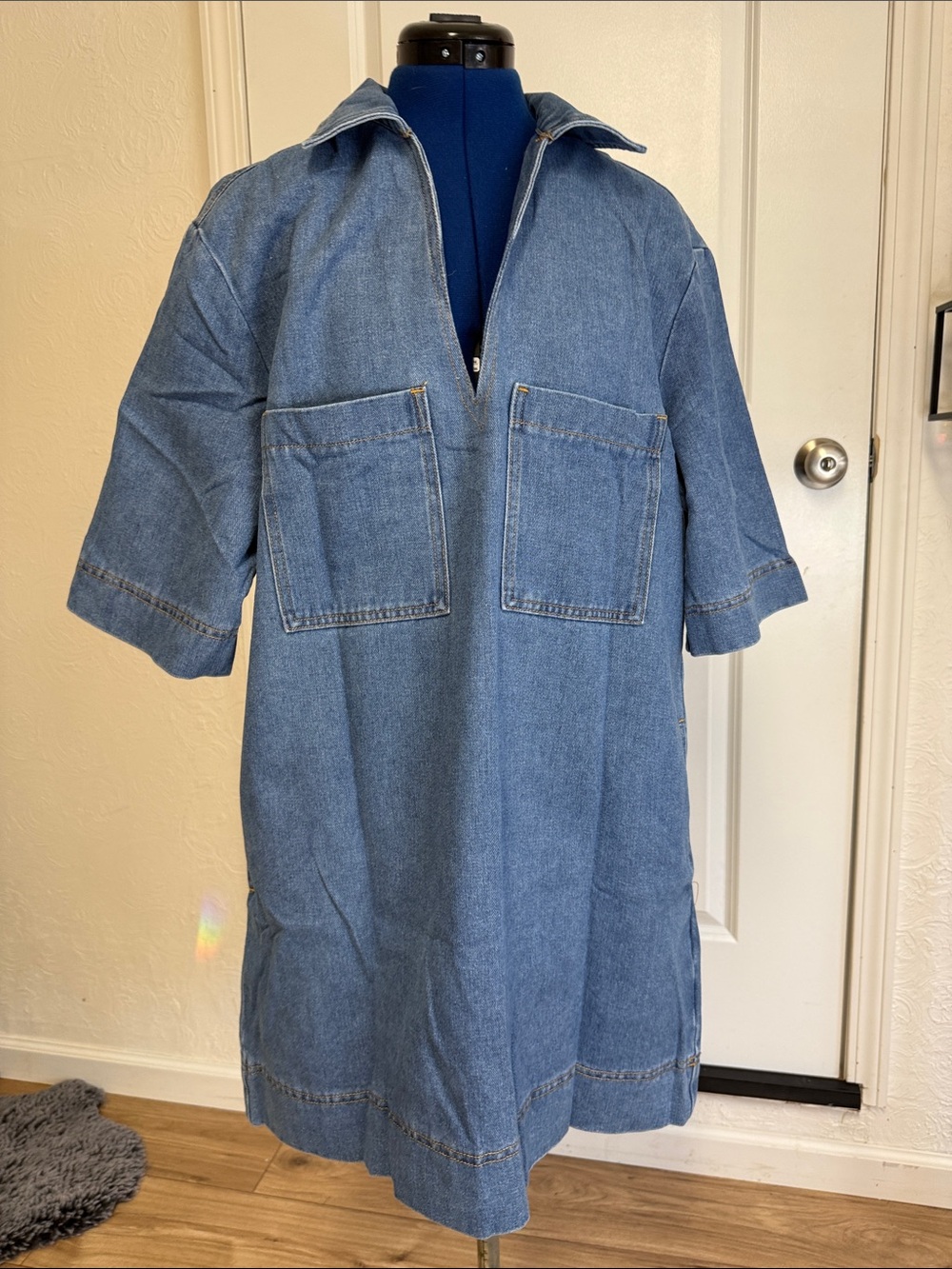 Women’s Blue Denim Shirt Dress